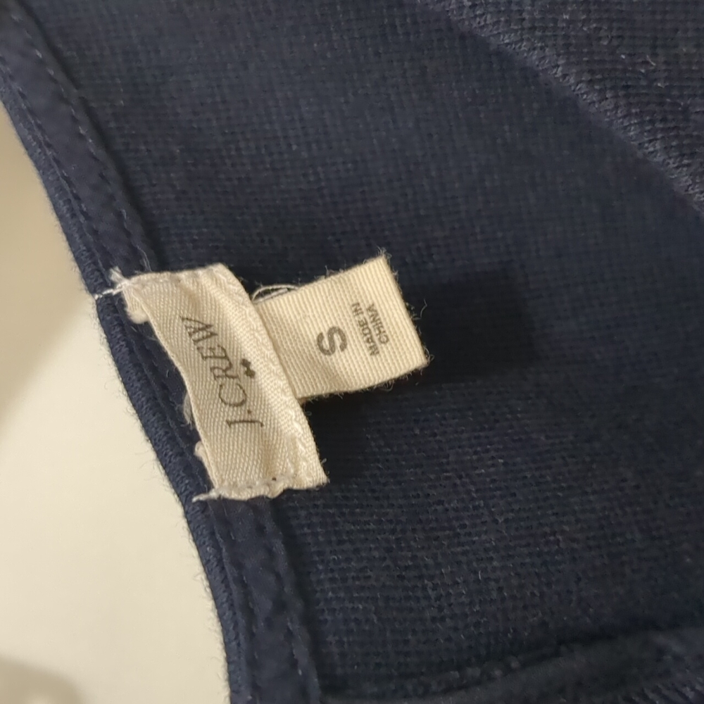 Blue navy J Crew Peplum Top in size Small. - Picture 3 of 6